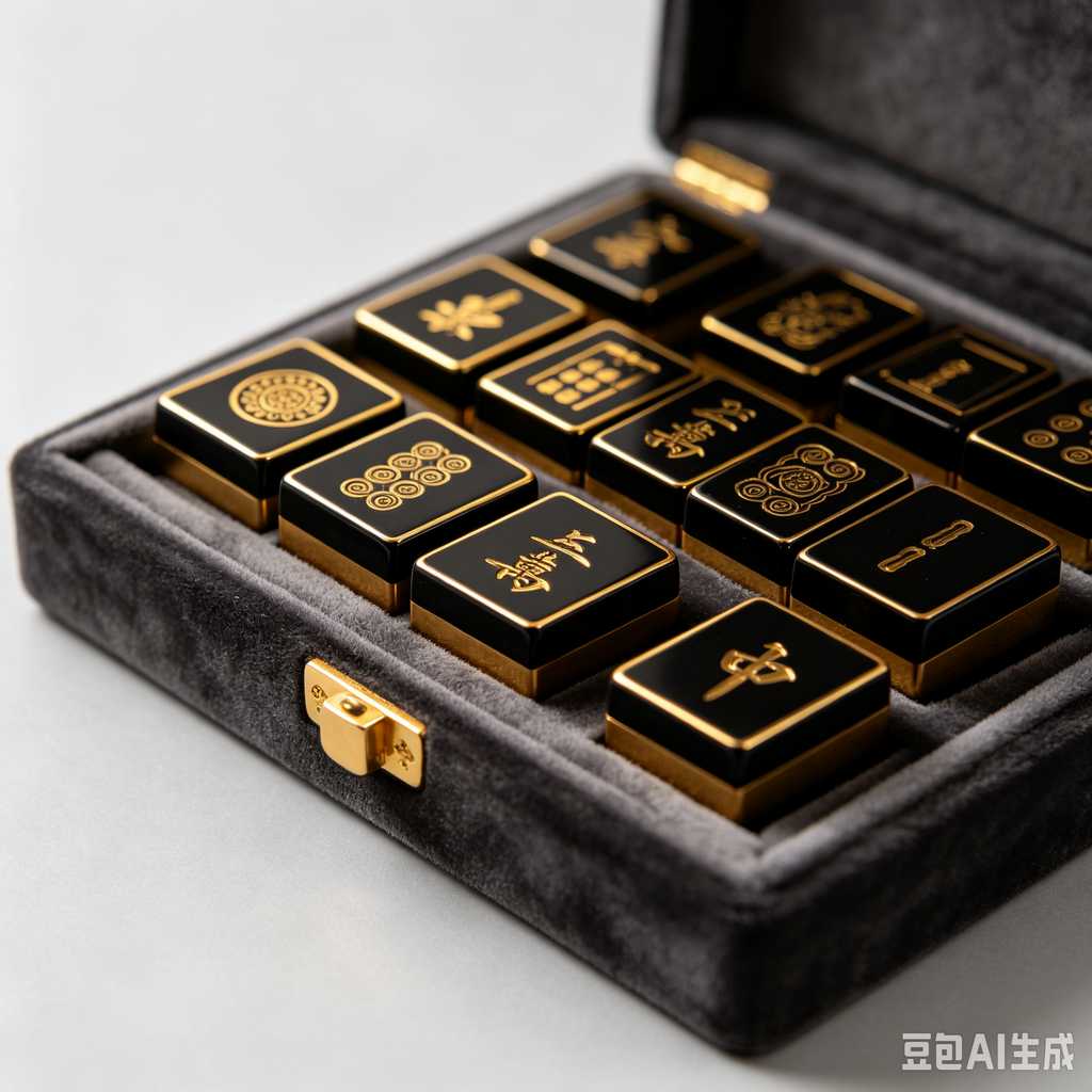 printed logo mahjong set